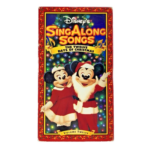 Disney Sing Along Songs Twelve Days Of Christmas Vintage 1993 VHS Cassette Tape - Picture 1 of 8
